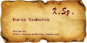 Kuris Szabolcs névjegykártya